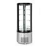 Arktic Refrigerated Display Round, 360 L, from 2°C to 6°C, Stationary, Black-Silver