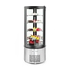 Arktic Refrigerated Display Round, 360 L, from 2°C to 6°C, Stationary, Black-Silver