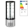 Arktic Refrigerated Display Round, 360 L, from 2°C to 6°C, Stationary, Black-Silver