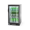 Arktic Single Hinged Door Back Bar Cooler 118 L, from 2 °C to 10 °C, Black