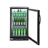 Arktic Single Hinged Door Back Bar Cooler 118 L, from 2 °C to 10 °C, Black