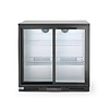 Arktic Double Sliding Doors Back Bar Cooler 228 L, from 2 °C to 10 °C, Black