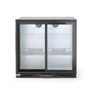 Arktic Chłodziarka barowa z 2 drzwiami suwanymi, od 2 °C do 10 °C, 228 L, czarna Arktic Chłodziarka barowa z 2 drzwiami suwanymi, od 2 °C do 10 °C, 228 L, czarna