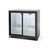 Arktic Double Sliding Doors Back Bar Cooler 228 L, from 2 °C to 10 °C, Black