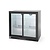 Arktic Double Sliding Doors Back Bar Cooler 228 L, from 2 °C to 10 °C, Black