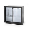 Arktic Double Sliding Doors Back Bar Cooler 228 L, from 2 °C to 10 °C, Black