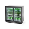 Arktic Double Sliding Doors Back Bar Cooler 228 L, from 2 °C to 10 °C, Black