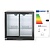 Arktic Double Sliding Doors Back Bar Cooler 228 L, from 2 °C to 10 °C, Black