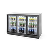 Arktic Triple Sliding Doors Back Bar Cooler 303 L, from 2 °C to 10 °C, Black