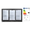 Arktic Triple Sliding Doors Back Bar Cooler 303 L, from 2 °C to 10 °C, Black