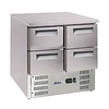 Arktic Refrigerated Table with 4 Drawers 247 L, from 2 °C to 8 °C, Bottom-Mounted Compressor