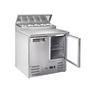 Arktic 2-doors Salad Prep Table 5x 1/6 GN with Top Unit, 247 L, 2 °C to 8 °C, Bottom-Mounted Compressor