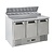 Arktic 3-doors Salad Prep Table 8x 1/6 GN with Top Unit, 368 L, 2 °C to 8 °C, Bottom-Mounted Compressor