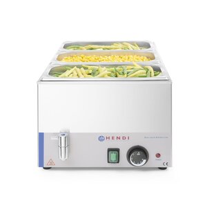Hendi Countertop Electric Bain Marie, 1-Chamber with Drain Tap, GN 1/1, 1,2 kW Hendi Countertop Electric Bain Marie, 1-Chamber with Drain Tap, GN 1/1, 1,2 kW