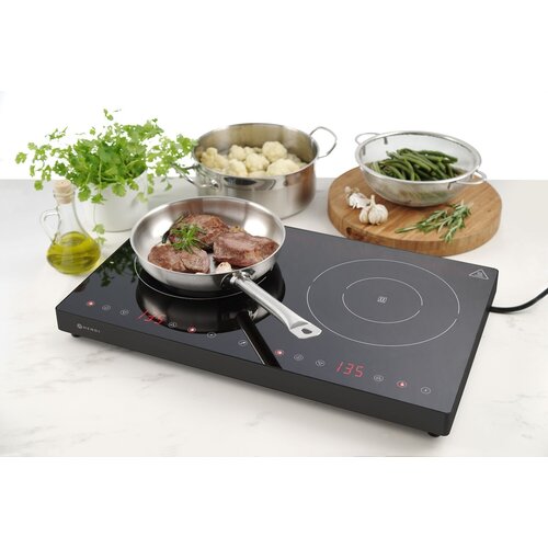 Hendi Countertop Double Induction Cooker with Electronic Protection Against Overheating, 3,5 kW Hendi Countertop Double Induction Cooker with Electronic Protection Against Overheating, 3,5 kW