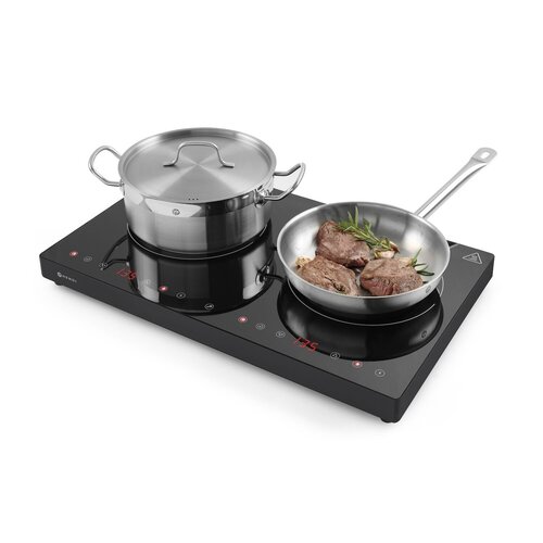 Hendi Countertop Double Induction Cooker with Electronic Protection Against Overheating, 3,5 kW Hendi Countertop Double Induction Cooker with Electronic Protection Against Overheating, 3,5 kW