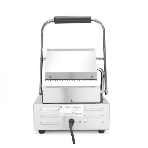 Hendi Single Cast Iron Contact Grill, Grooved Grill Plate, 220 x 230 mm, 1,8 kW Hendi Single Cast Iron Contact Grill, Grooved Grill Plate, 220 x 230 mm, 1,8 kW
