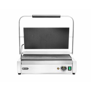 Hendi Wyprzedaż - Grill kontaktowy Panini XL, żeliwny, płyta ryflowana 2,7 kW, 230V, 548x415x(h)210mm Hendi Wyprzedaż - Grill kontaktowy Panini XL, żeliwny, płyta ryflowana 2,7 kW, 230V, 548x415x(h)210mm