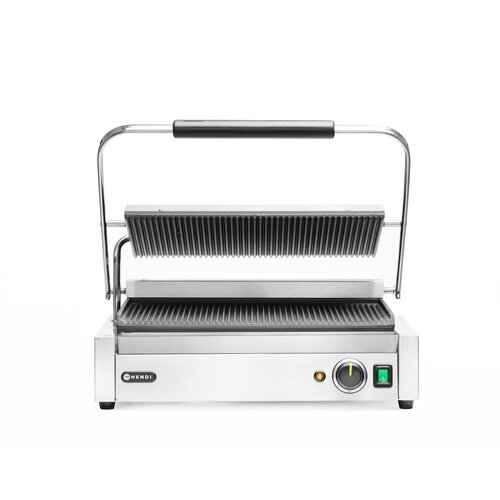Hendi Grill kontaktowy Panini XL, żeliwny, płyta ryflowana 2,7 kW, 230V, 548x415x(h)210mm Hendi Grill kontaktowy Panini XL, żeliwny, płyta ryflowana 2,7 kW, 230V, 548x415x(h)210mm