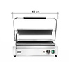 Hendi Wyprzedaż - Grill kontaktowy Panini XL, żeliwny, płyta ryflowana 2,7 kW, 230V, 548x415x(h)210mm