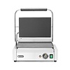 Hendi Single Cast Iron Contact Grill, Smooth Bottom Plate, Top Grooved, 340 x 230 mm, 2,2 kW