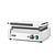 Hendi Grill kontaktowy pojedyńczy żeliwny, płyta dolna gładka górna ryflowana, 340 x 230 mm, 2,2 kW