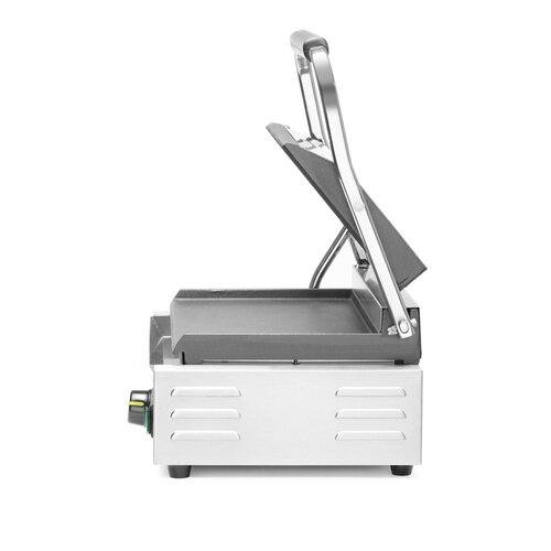 Hendi Single Cast Iron Contact Grill, Smooth Bottom Plate, Top Grooved, 340 x 230 mm, 2,2 kW Hendi Single Cast Iron Contact Grill, Smooth Bottom Plate, Top Grooved, 340 x 230 mm, 2,2 kW