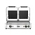 Hendi Double Cast Iron Contact Grill, Grooved Grill Plate, 475 x 230 mm, 3,6 kW