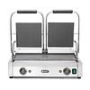 Hendi Double Cast Iron Contact Grill, Grooved / Smooth Plate, 475 x 230 mm, 3,6 kW