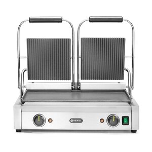 Hendi Double Cast Iron Contact Grill, Grooved / Smooth Plate, 475 x 230 mm, 3,6 kW Hendi Double Cast Iron Contact Grill, Grooved / Smooth Plate, 475 x 230 mm, 3,6 kW