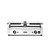Hendi Hendi Grill kontaktowy podwójny żeliwny, płyta ryflowana / gładka, 475 x 230 mm, 3,6 kW