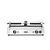 Hendi Grill kontaktowy podwójny żeliwny, płyta 1/2 gładka 1/2 ryflowana, 475 x 230 mm, 3,6 kW