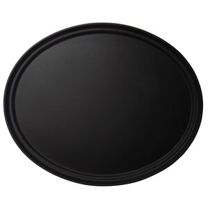 Cambro Serving tray CAMBRO CAMTREAD® oval, non-slip black 685x560x (H) 32 Cambro Serving tray CAMBRO CAMTREAD® oval, non-slip black 685x560x (H) 32