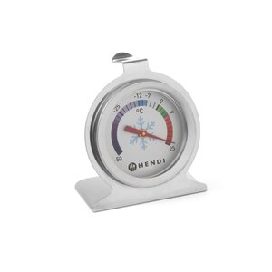 Hendi Dial Fridge and Freezer Thermometer, -50°C to 25°C, Silver Hendi Dial Fridge and Freezer Thermometer, -50°C to 25°C, Silver