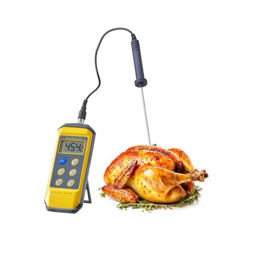 Hendi Cyfrowy termometr do żywności z sondą, -50°C do 300°C, żółty, wodoodporny