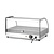 Hendi Countertop Heating Display 0,40 kW, to 85 °C, with Bent Glass, Black