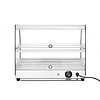 Hendi Countertop Heating Display 2-Level, 0,40 kW, to 85 °C, with Bent Glass, Black