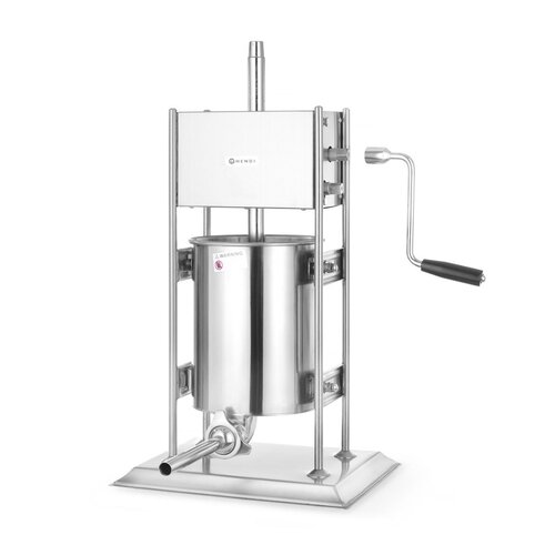 Hendi Manual Sausage Filler, 10 L, Vertical with 4 Funnels 16, 22, 32 and 38 mm