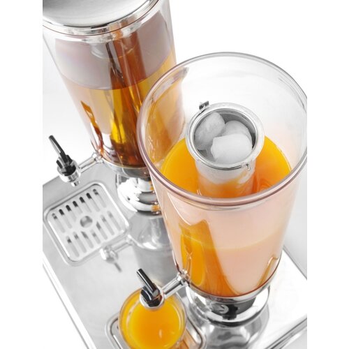 Hendi Double Juice Dispenser 2 x 3 L with Ice Core Hendi Double Juice Dispenser 2 x 3 L with Ice Core