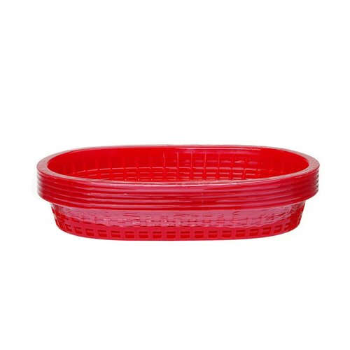 Hendi Koszyk do pieczywa owalny 275x175x(h)38mm, czerwony (6 szt.) Hendi Koszyk do pieczywa owalny 275x175x(h)38mm, czerwony (6 szt.)