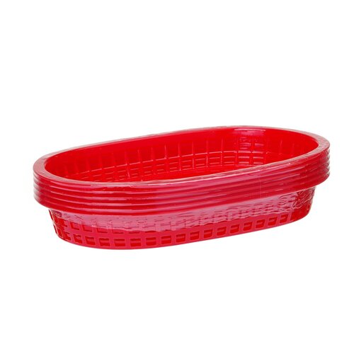 Hendi Koszyk do pieczywa owalny 275x175x(h)38mm, czerwony (6 szt.) Hendi Koszyk do pieczywa owalny 275x175x(h)38mm, czerwony (6 szt.)