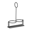 Hendi Condiment rack black Hendi Condiment rack black