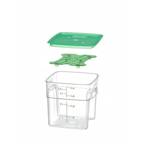Cambro Pojemnik na żywność CamSquares Fresh Pro 3,8L, 191x191x(h)183mm, transparentny Cambro Pojemnik na żywność CamSquares Fresh Pro 3,8L, 191x191x(h)183mm, transparentny