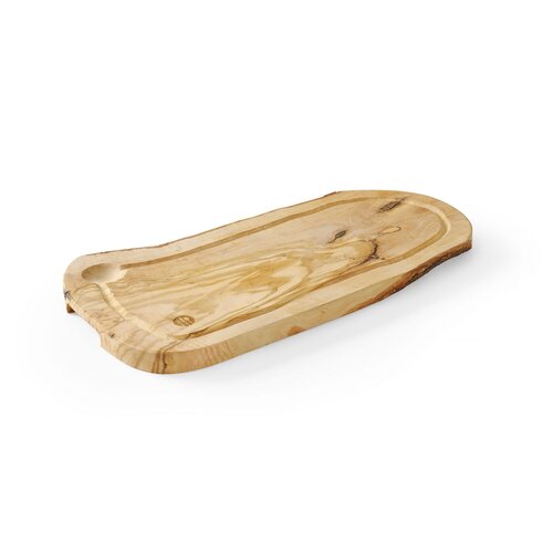 Hendi Deska do serwowania z drewna oliwnego z rowkiem 400x250x(h)18 mm Hendi Deska do serwowania z drewna oliwnego z rowkiem 400x250x(h)18 mm