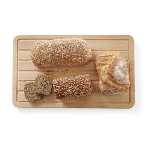 Hendi Deska do krojenia z drewna bukowego GN 1/1 beżowa z wycięciem Hendi Deska do krojenia z drewna bukowego GN 1/1 beżowa z wycięciem