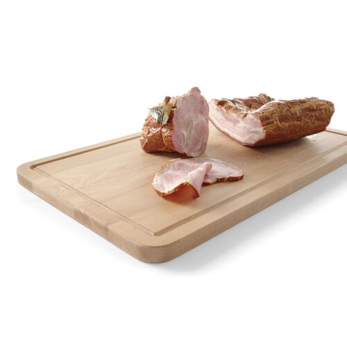 Hendi Deska do krojenia z drewna bukowego GN 1/1 beżowa z wycięciem Hendi Deska do krojenia z drewna bukowego GN 1/1 beżowa z wycięciem