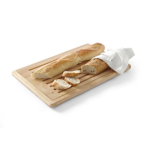 Hendi Deska do krojenia pieczywa z drewna bukowego 322 x 475 mm beżowa z wycięciem Hendi Deska do krojenia pieczywa z drewna bukowego 322 x 475 mm beżowa z wycięciem
