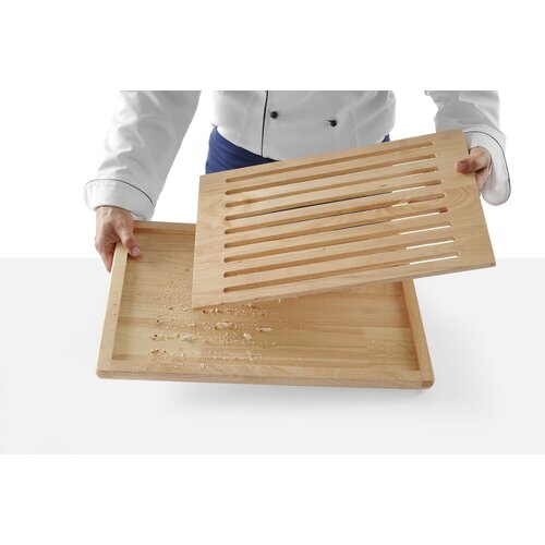 Hendi Deska do krojenia pieczywa z drewna bukowego 322 x 475 mm beżowa z wycięciem Hendi Deska do krojenia pieczywa z drewna bukowego 322 x 475 mm beżowa z wycięciem