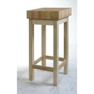 Hendi Butcher block wooden, on a wooden base, dim. 400 x 400 x 150 mm