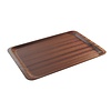 Hendi Wood Rectangular Non-Slip Serving Tray 530 x 370 mm Brown